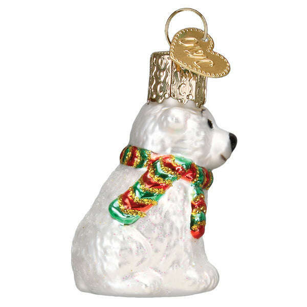 Old World Christmas Mini Polar Bear Blown Glass Ornament