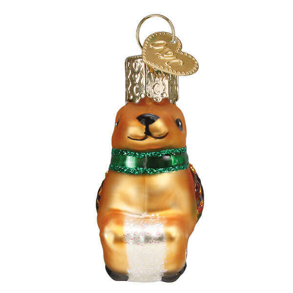 Old World Christmas Mini Reindeer Blown Glass Ornament