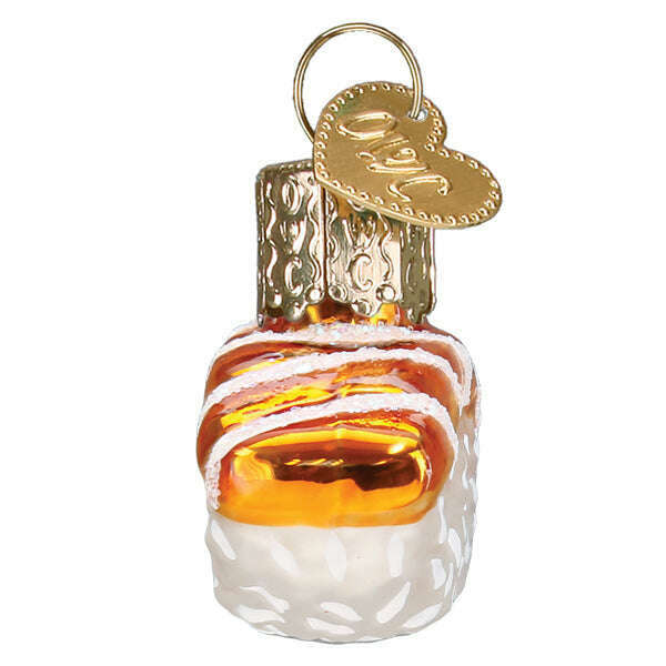 Old World Christmas Mini Salmon Sushi Blown Glass Ornament