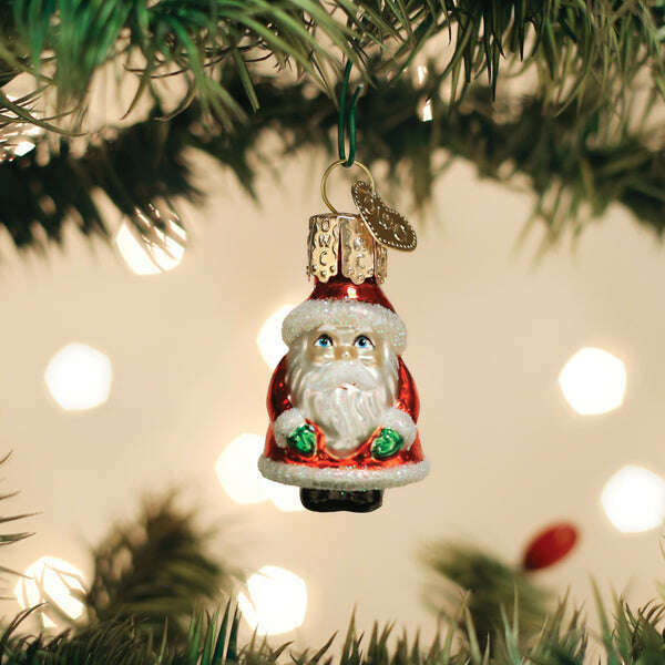 Old World Christmas Mini Santa Blown Glass Ornament