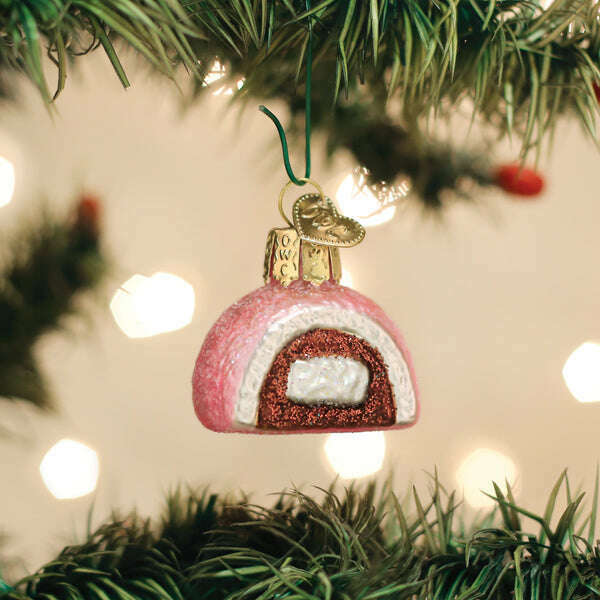 Old World Christmas Mini Snoball Blown Glass Ornament