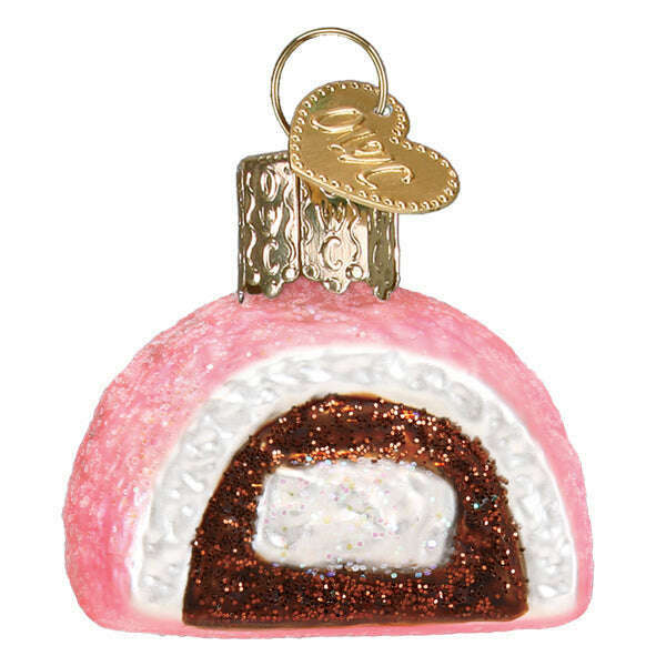 Old World Christmas Mini Snoball Blown Glass Ornament