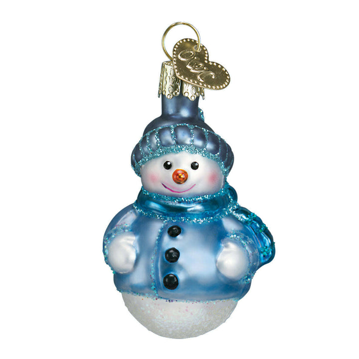 Old World Christmas Mini Snowman Blown Glass Ornament Set