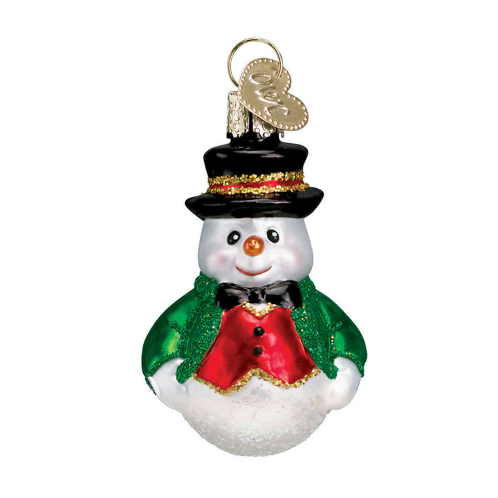Old World Christmas Mini Snowman Blown Glass Ornament Set