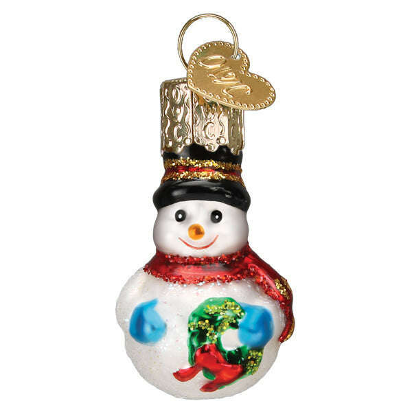 Old World Christmas Mini Snowman Blown Glass Ornament
