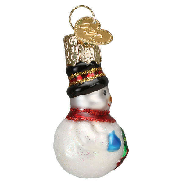 Old World Christmas Mini Snowman Blown Glass Ornament