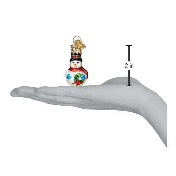 Old World Christmas Mini Snowman Blown Glass Ornament