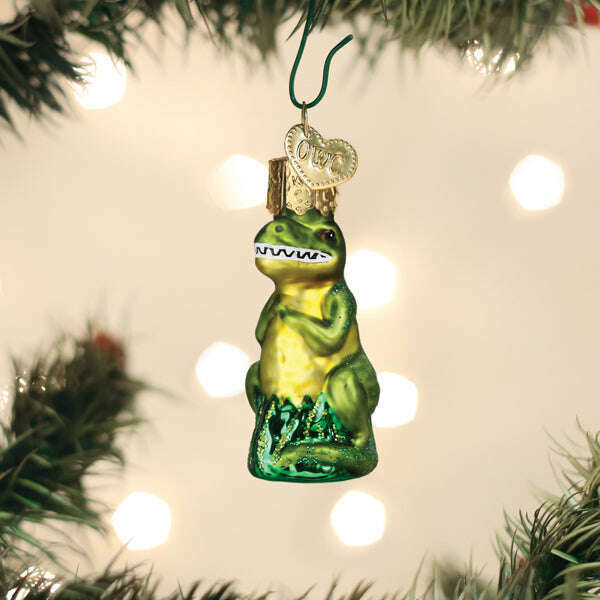 Old World Christmas Mini T-Rex Blown Glass Ornament