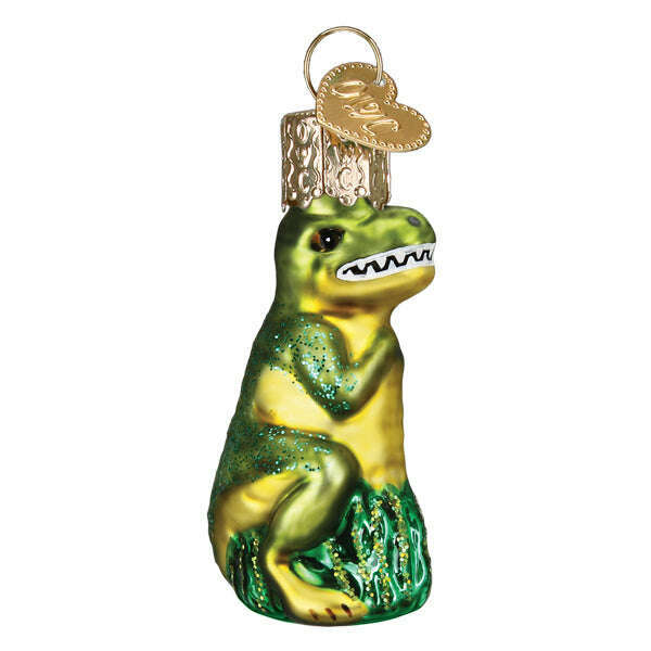 Old World Christmas Mini T-Rex Blown Glass Ornament