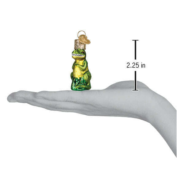 Old World Christmas Mini T-Rex Blown Glass Ornament