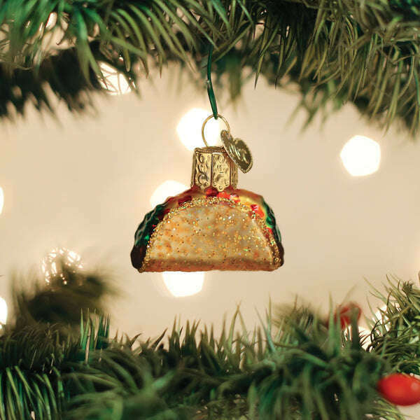 Old World Christmas Mini Taco Blown Glass Ornament
