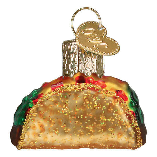 Old World Christmas Mini Taco Blown Glass Ornament