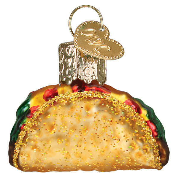 Old World Christmas Mini Taco Blown Glass Ornament