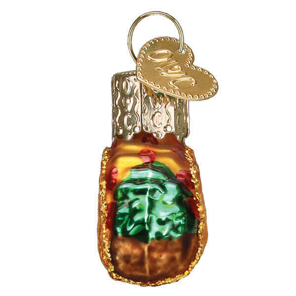 Old World Christmas Mini Taco Blown Glass Ornament