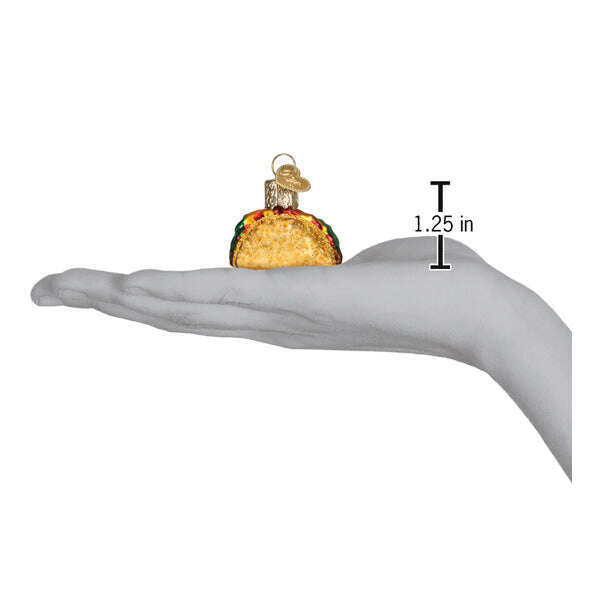 Old World Christmas Mini Taco Blown Glass Ornament