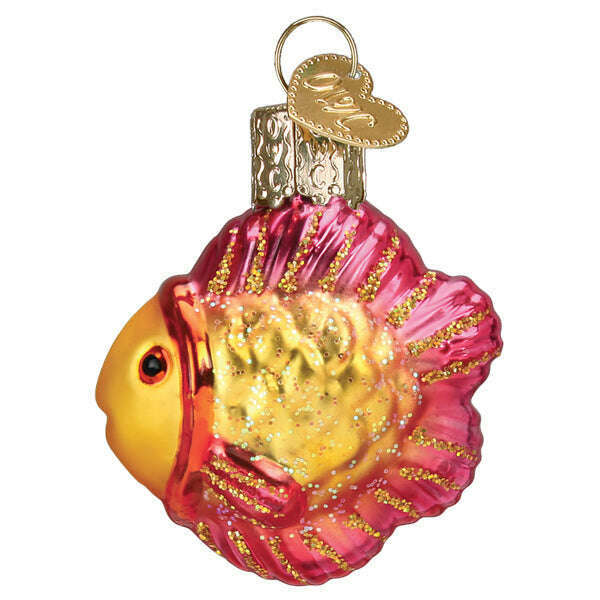 Old World Christmas Mini Tropical Fish Blown Glass Ornament