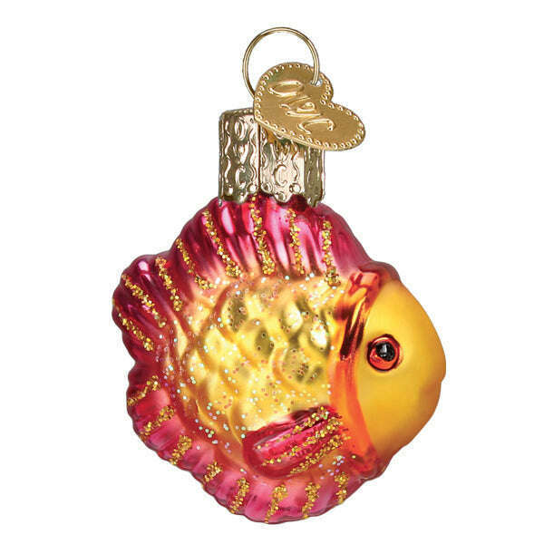 Old World Christmas Mini Tropical Fish Blown Glass Ornament