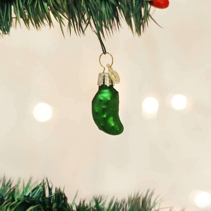Old World Christmas Miniature Gurken Blown Glass Ornament