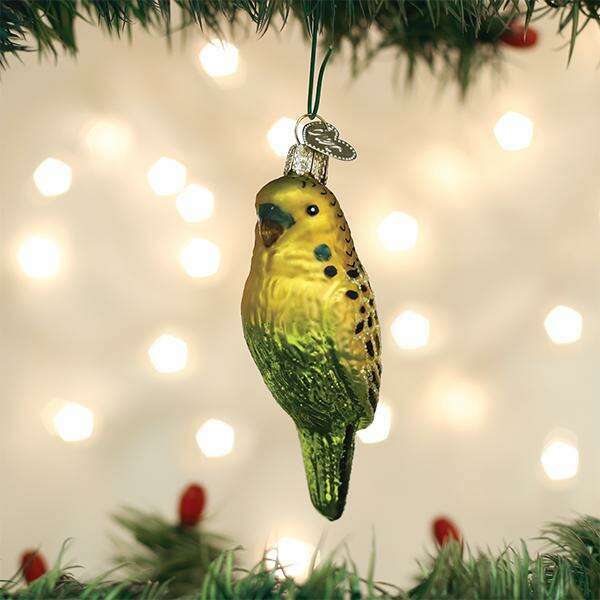Old World Christmas Miniature Parakeet Blown Glass Ornament