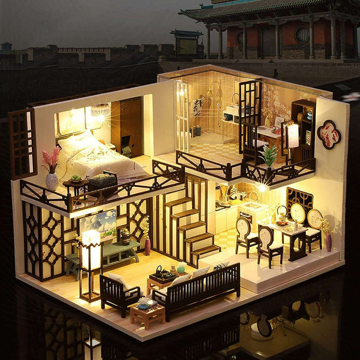 Miniature Wizardi Roombox Kit - British Style Dollhouse Kit