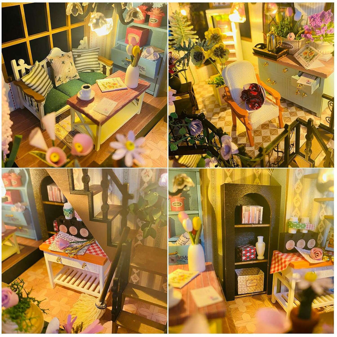 Miniature Wizardi Roombox Kit - Flower Lover Dollhouse Kit