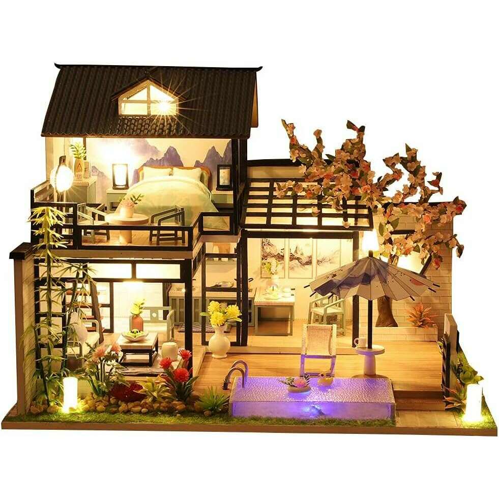 Miniature Wizardi Roombox Kit - Japanese Villa Dollhouse Kit