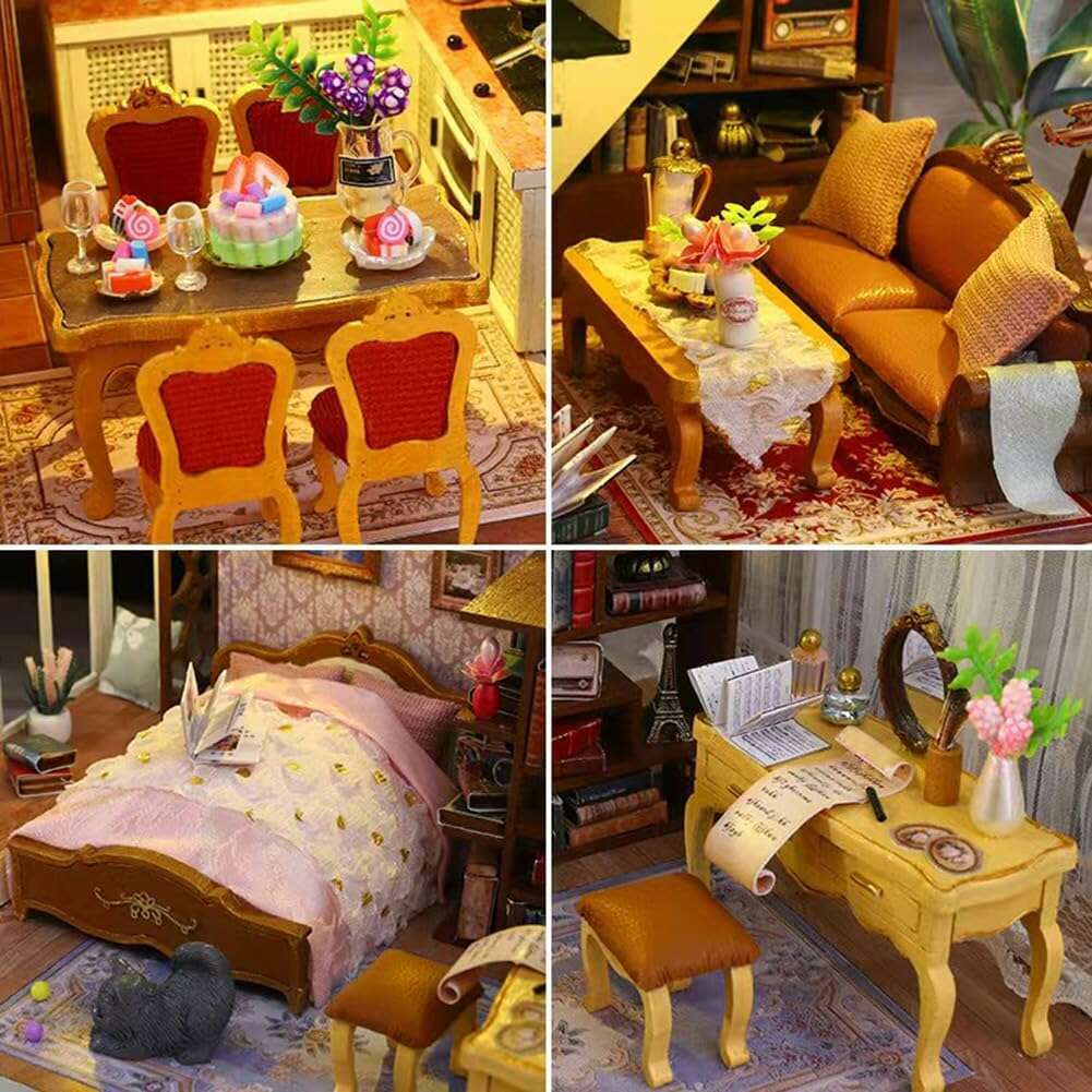 Miniature Wizardi Roombox Kit - Large Villa Dollhouse Kit