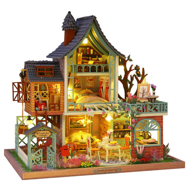 Miniature Wizardi Roombox Kit - Wonderful Cottage Dollhouse Kit