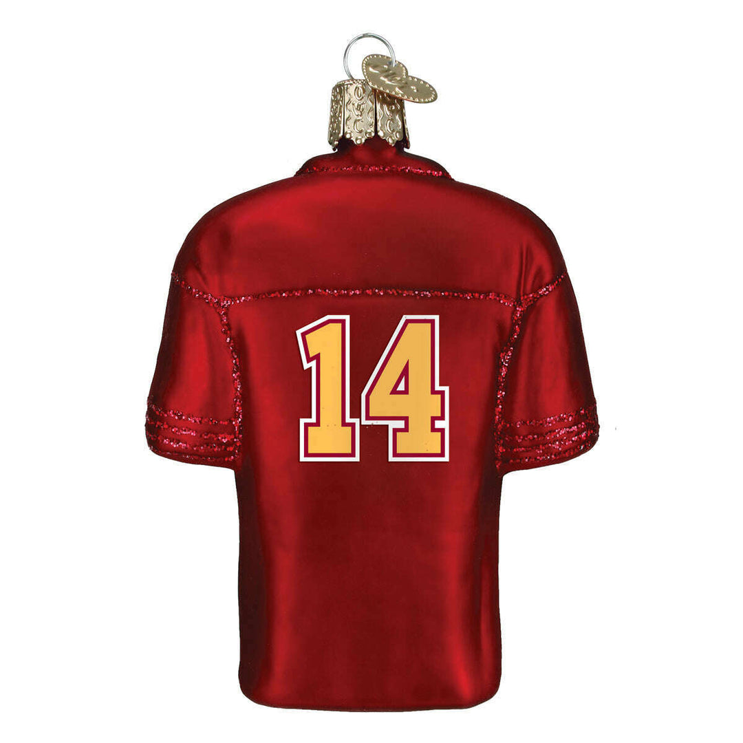 Old World Christmas Minnesota Football Jersey Blown Glass Ornament