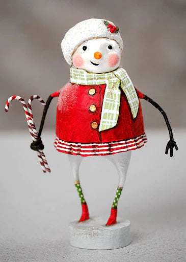 Minty Christmas Snowgirl Figurine by Lori Mitchell *NEW for 2024*