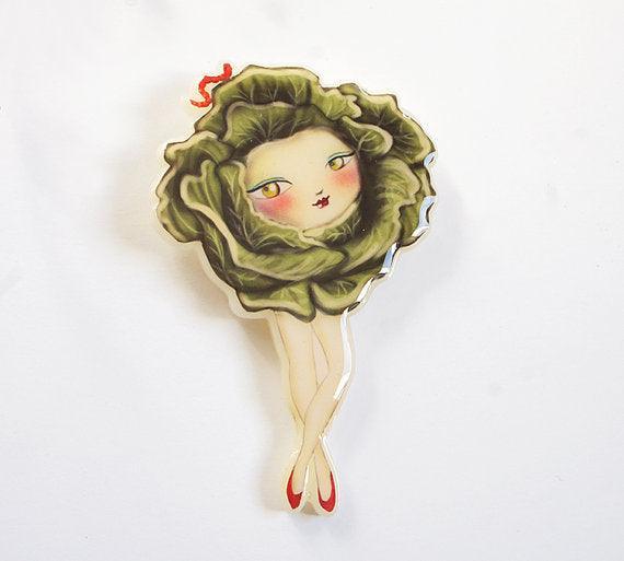 Miss Cauliflower Brooch by LaliBlue - Quirks!