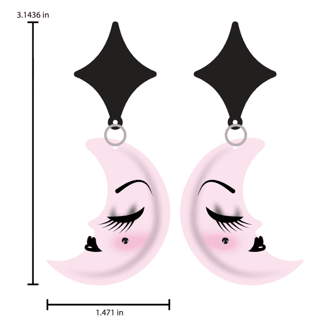 Lil Luna Lullaby Earrings by Miss Fluff x Lipstick & Chrome