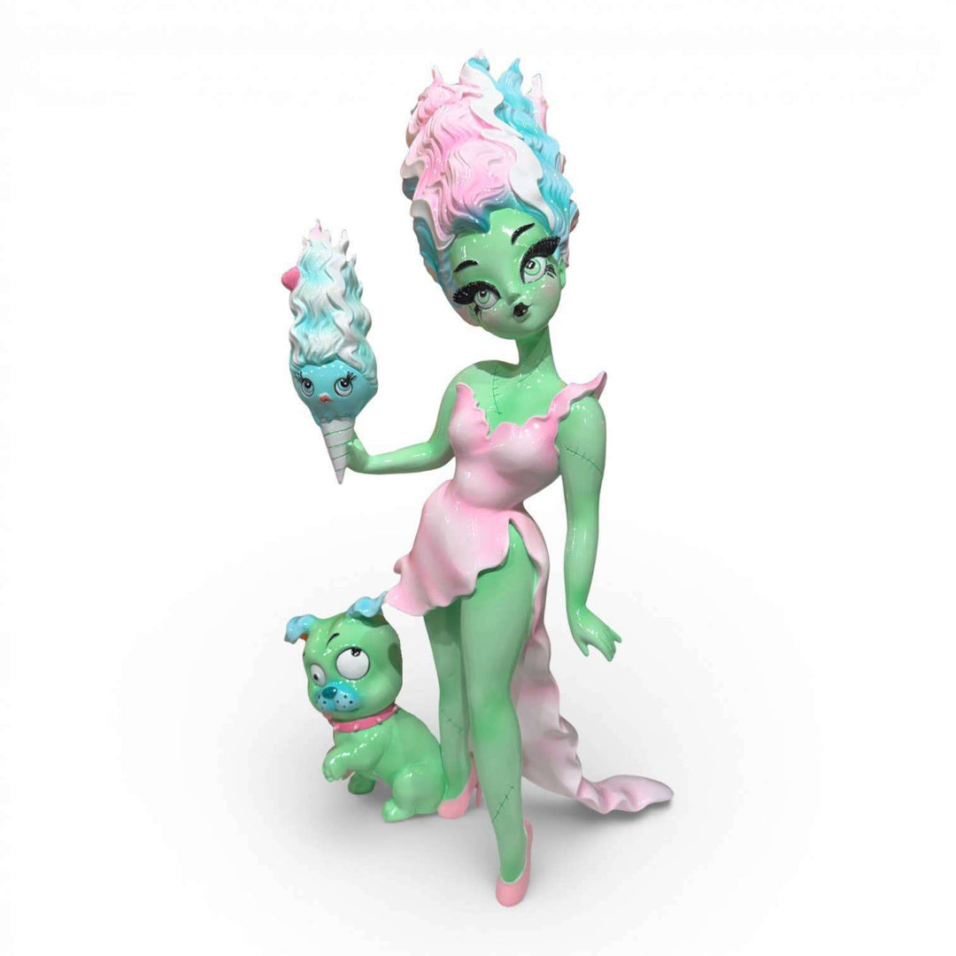 Pastel Candy Bride w/ Igor Bulldog By Miss Fluff