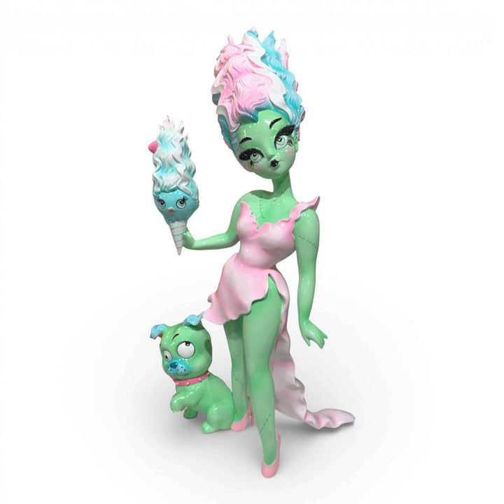 Pastel Candy Bride w/ Igor Bulldog By Miss Fluff