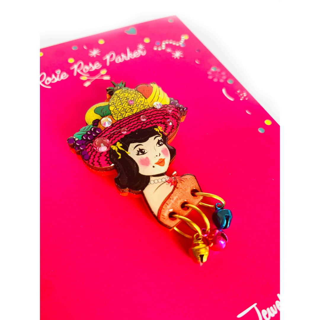 Miss Tutty Fruity Brooch by Rosie Rose Parker