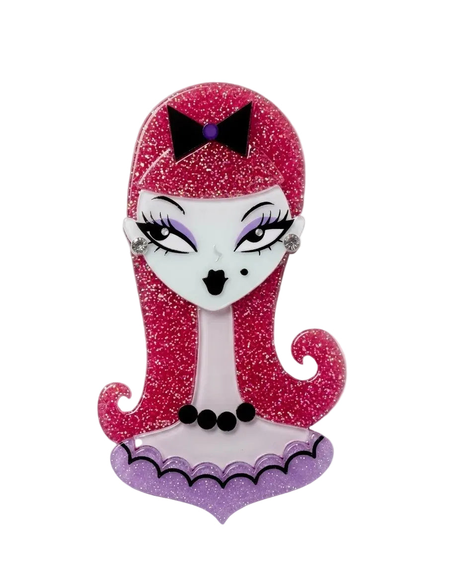 Bubblegum Boo Spooky Doll Brooch by Miss Fluff x Lipstick & Chrome