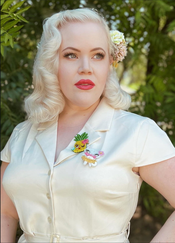 tiki brooch collection miss fluff