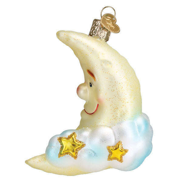 Old World Christmas Mister Moon Blown Glass Ornament