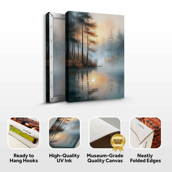 Misty Lake Wall Art
