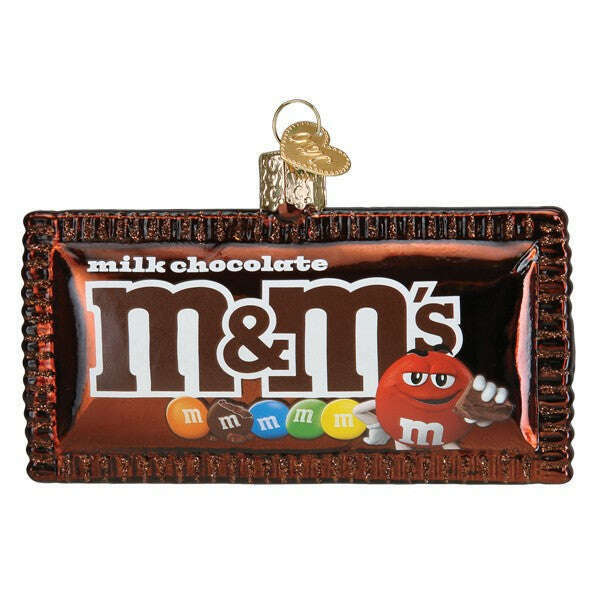Old World Christmas M&M'S Milk Chocolate Blown Glass Ornament