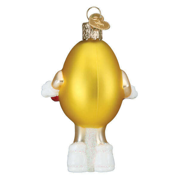 Old World Christmas M&M'S Yellow Love You Blown Glass Ornament