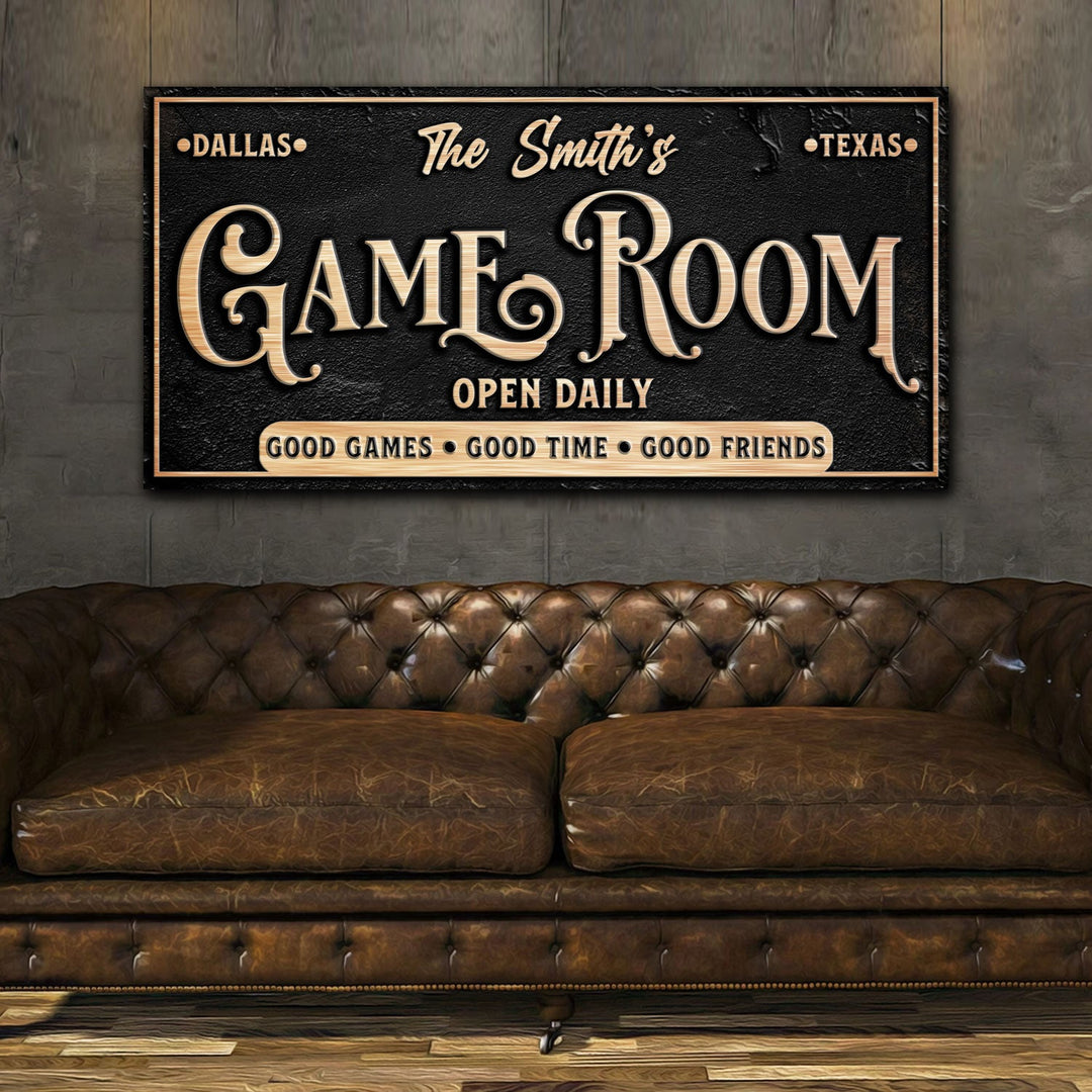 Personalized Game Room Sign
