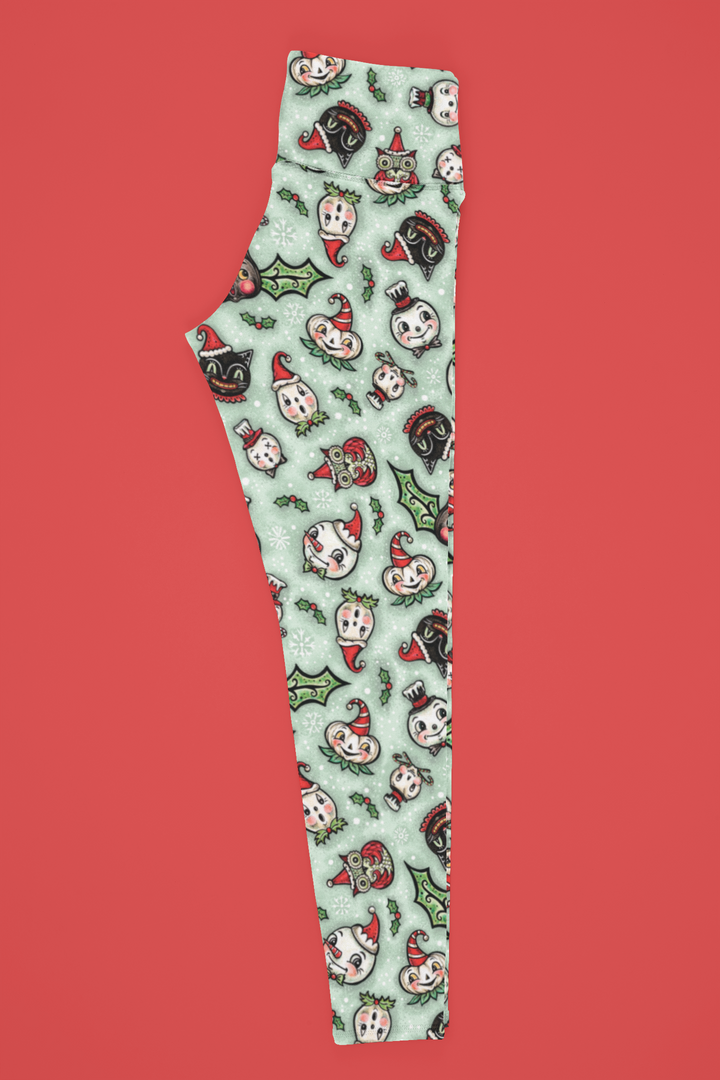 Spooky Christmas Mint (Johanna Parker Exclusive) - High-quality Handcrafted Vibrant Leggings