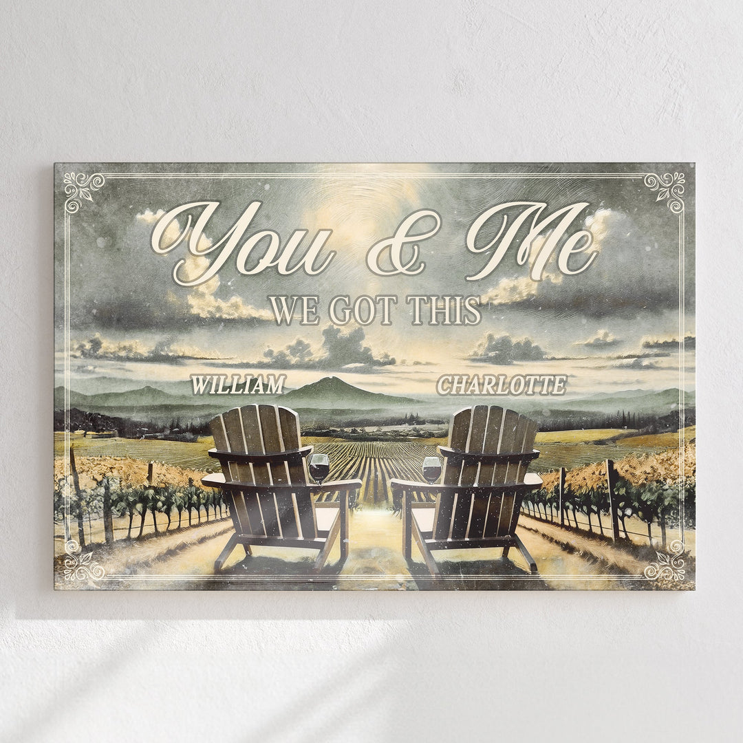 Vineyard Themed We Got This Couple Sign