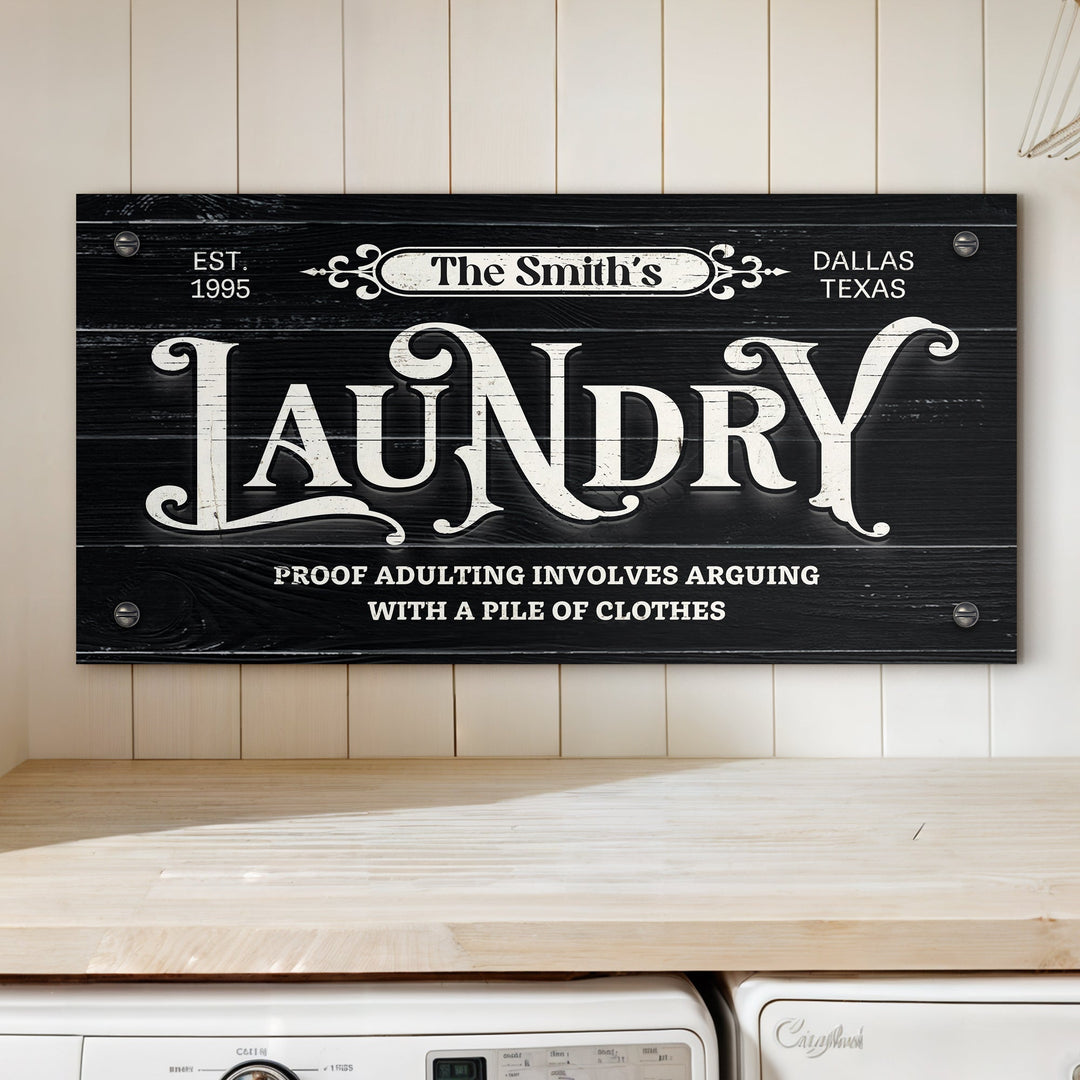 Laundry Room Sign VII