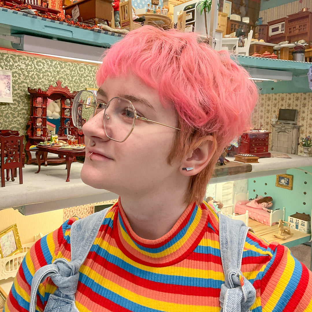 Teeny Tiny 1/2" Chef's Knife Earrings in Silver