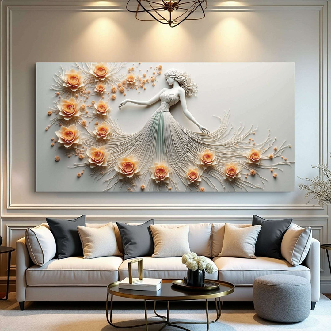Modern Minimalist Woman Dance Wall Art