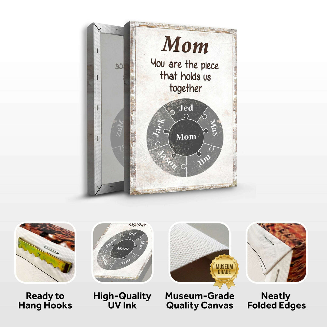 Mom Personalized Puzzle Sign
