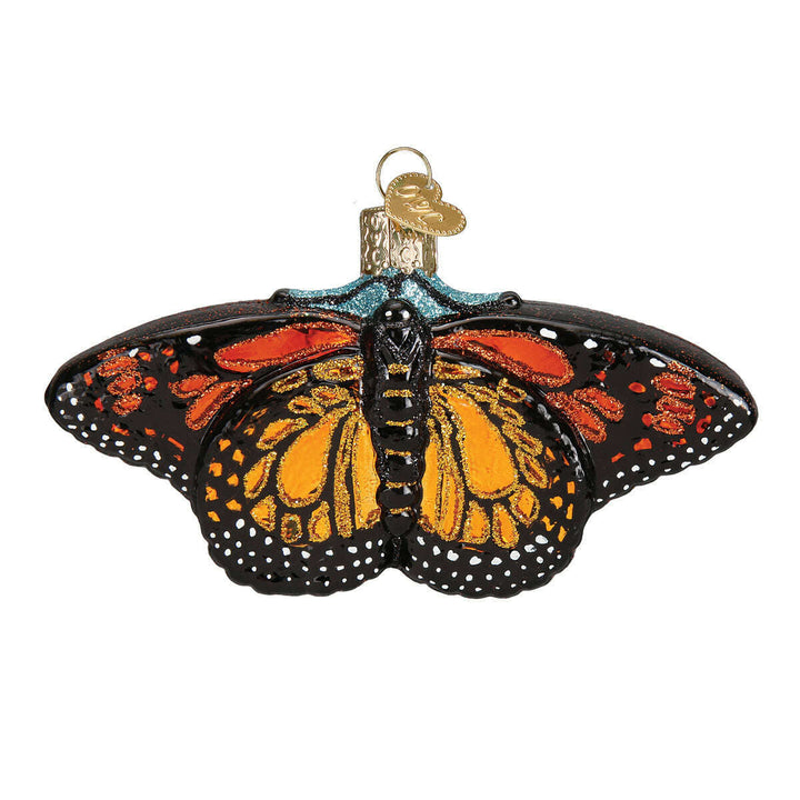 Old World Christmas Monarch Butterfly Blown Glass Ornament