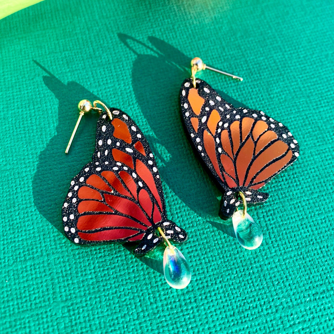 monarch butterfly earrings